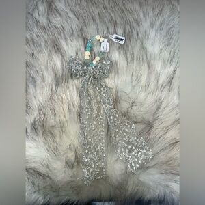 NWT Free People Beaded Hair Bow Tie